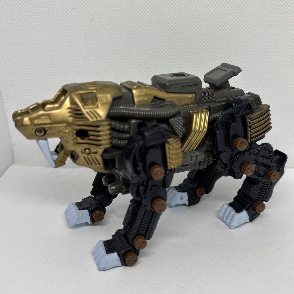 Vintage 2003 Tomy Zoids Gold Liger Sabertooth Incomplete Figure